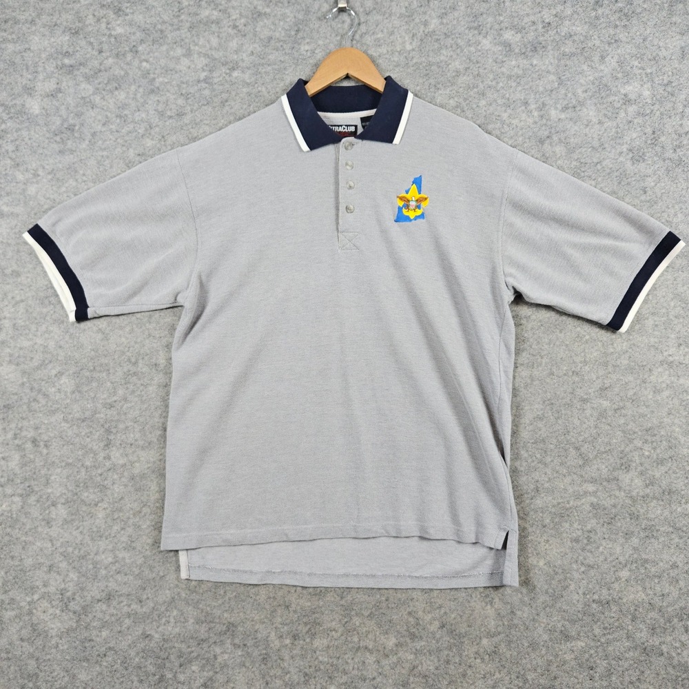 UltraClub Collection‎ Men's Size XL Gray Polo Shirt New Hampshire Boy Scouts BSA